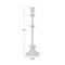 Hello Honey® Antique White Sand Finish Tall Metal Taper Candle Holder